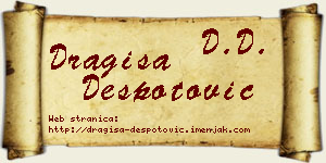 Dragiša Despotović vizit kartica